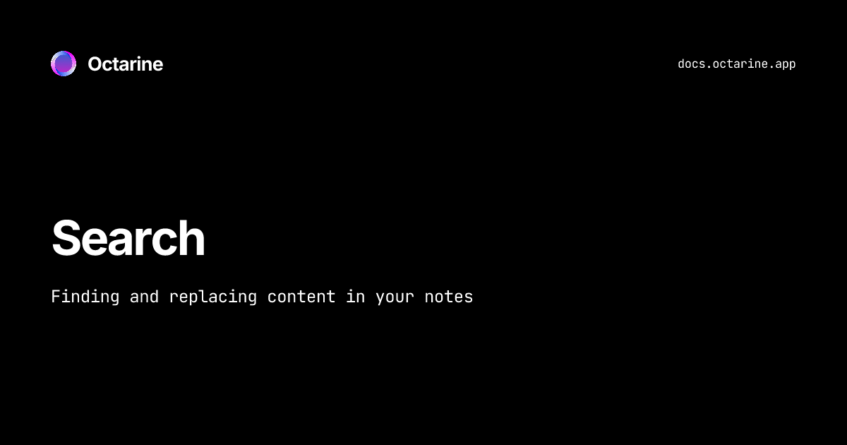 Search — Octarine Docs