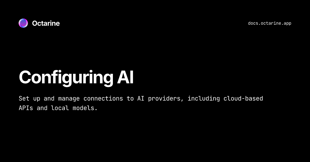 Configuring AI — Octarine Docs
